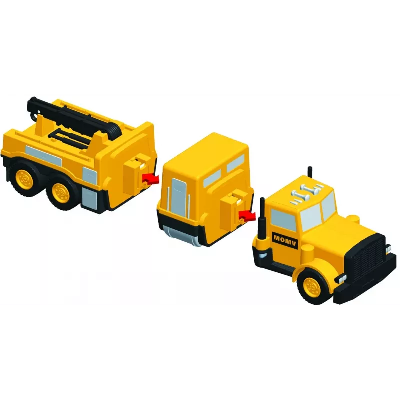 Σετ οχημάτων Popular Playthings Mix or Match Vehicles Construction μαύρο κίτρινο