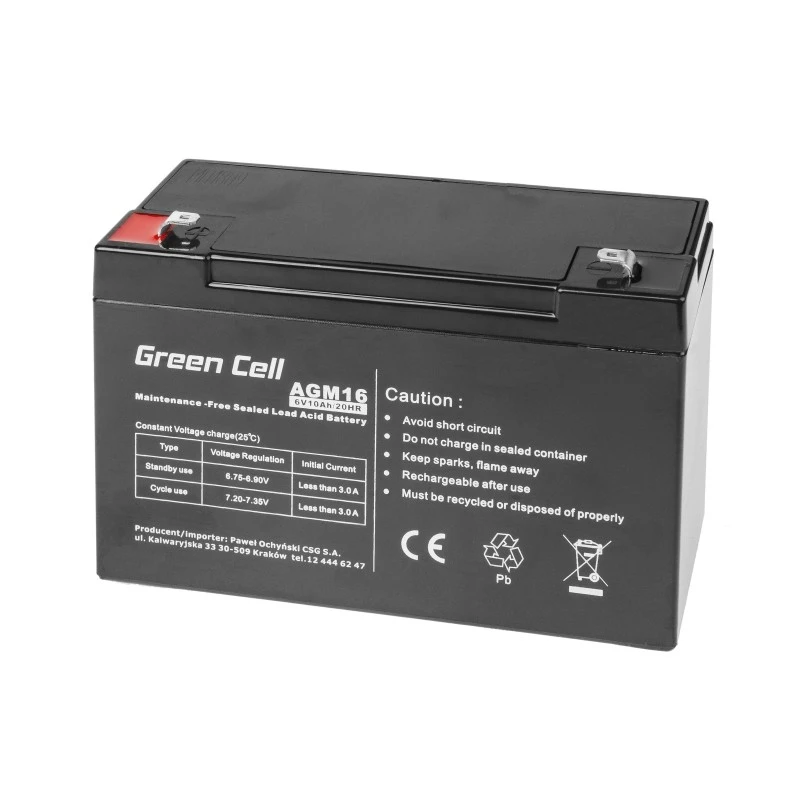 Μπαταρία UPS σφραγισμένη μολύβδου-οξέος Green Cell AGM16