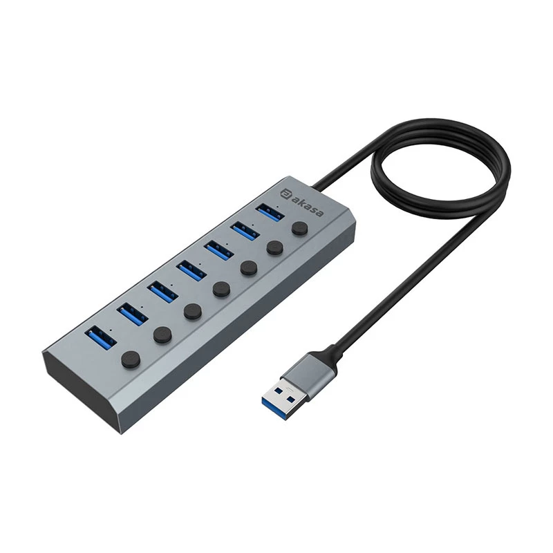 USB Hub Akasa AK-HB-21BKCM αλουμινίου USB 3.2 Gen 1 5000 Mbit/s