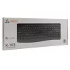 Ενσύρματο πληκτρολόγιο USB SBOX K-103 US μαύρο — US layout, θύρα USB