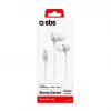 SBS TEINEARLIGHTW - Ακουστικά - In-Ear - Κλήσεις & Μουσική - Λευκά - Κουμπί - Buttons