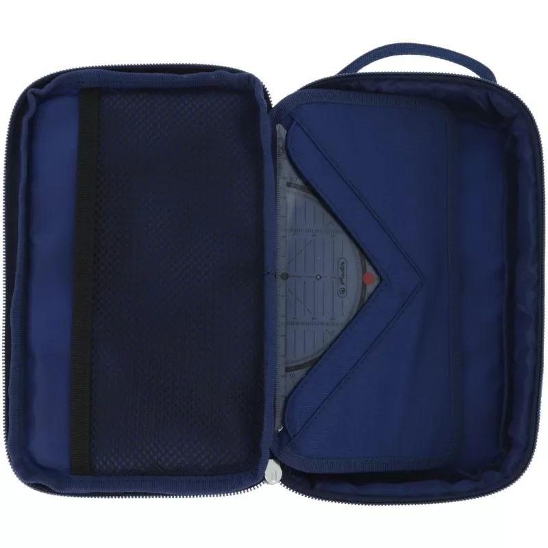 Κασετίνα Herlitz 2 Go CamoBlue Πολυεστέρας Μπλε 210x130x60mm