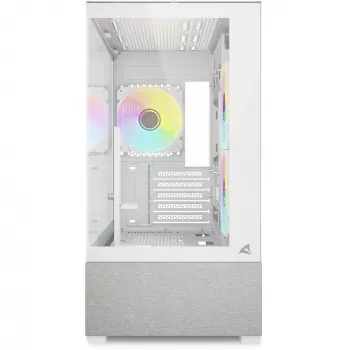 Sharkoon MK7 ARGB Κουτί mATX 2xGlas λευκό