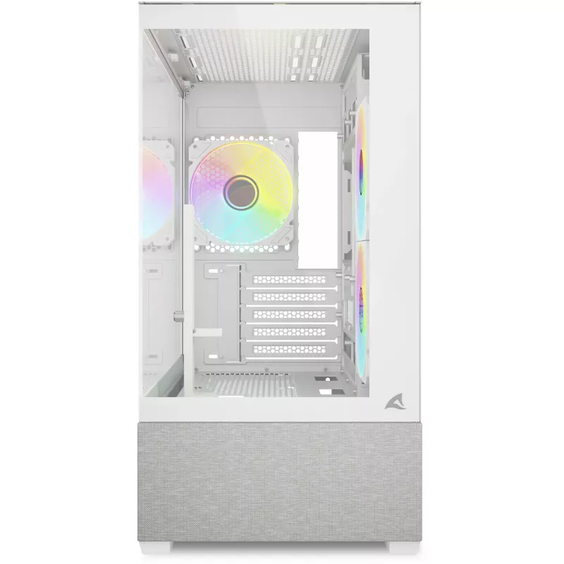 Sharkoon MK7 ARGB Κουτί mATX 2xGlas λευκό