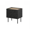 Κομοδίνο Cama ONDA 50x40x54 cm μαύρο MDF/μοριοσανίδα σετ 2 τεμ.
