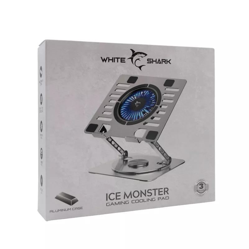 White Shark GCP-16 Ice Monster Βάση ψύξης laptop, έως 17,3 ίντσες, LED, γκρι