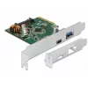 DeLOCK 90299 Κάρτα PCIe x4, 1x USB Type-C + 1x USB Type-A, USB 3.2 Gen 2 (10 Gbps)