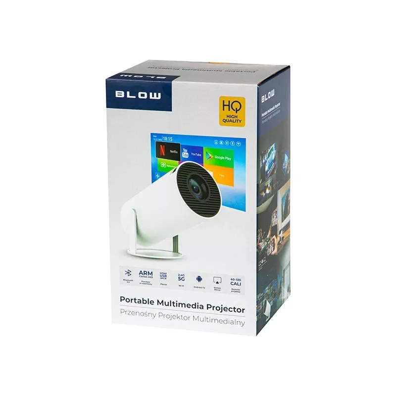 Προβολικό WiFi τηλεχειριστήριο Android TV 130 ίντσες 4K Full HD HY300 Pro LED