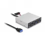 DeLOCK 64207 USB Hub 5000 Mbit/s μαύρο γκρι