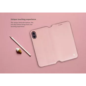 Θήκη folio VixFox για iPhone 7/8 — ροζ, προστατευτική θήκη folio