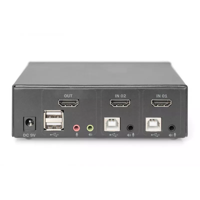 Διακόπτης KVM Digitus 2 Θυρών Single Display 4K HDMI