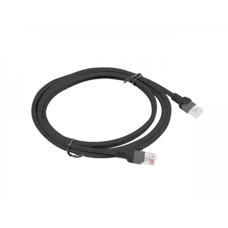 Καλώδιο δικτύου LANBERG PCU5-10CC-0200-BK RJ-45 Cat5e U/UTP 2 m Μαύρο