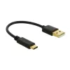 Καλώδιο φόρτισης USB DeLOCK Type-A σε USB Type-C 15 cm Μαύρο