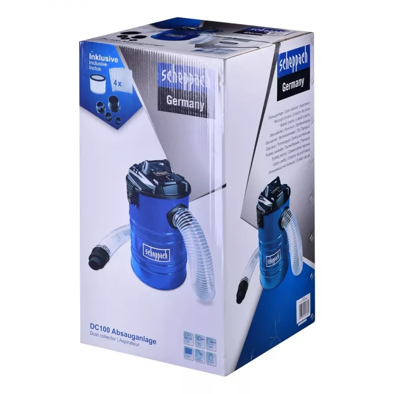 Scheppach DC100 συσκευή απορρόφησης σκόνης, 65 l, 1200 W