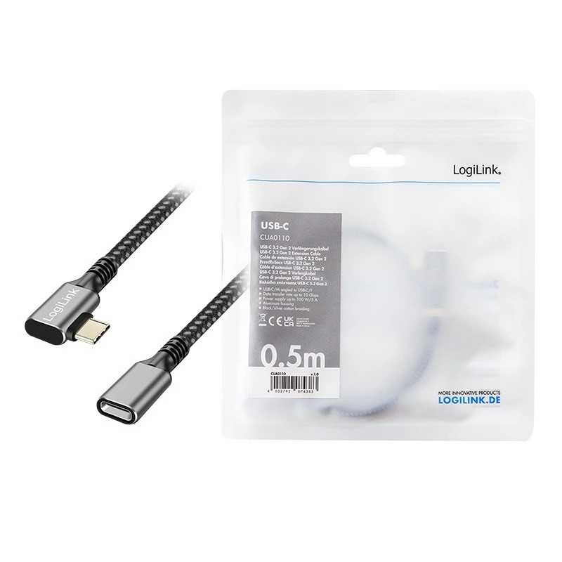 USB 3.2 Gen2 Type-C σε USB-C υποδοχή θηλυκή, PD, AV, 0,5 m