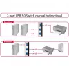 DeLOCK 87667 USB 3.0 2-Port αμφίδρομος διακόπτης κοινής χρήσης