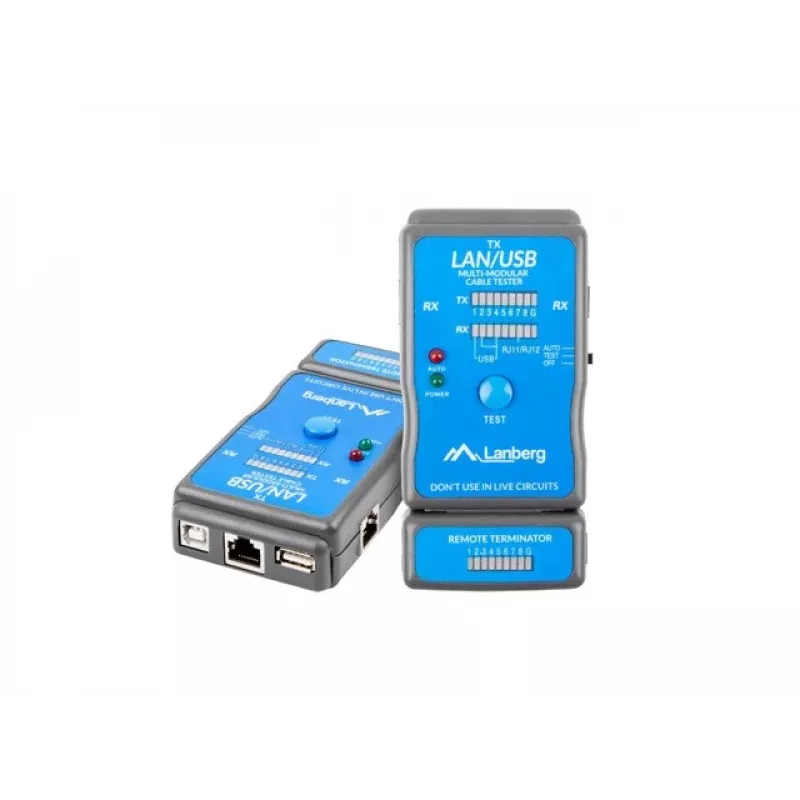 Lanberg NT-0403 tester καλωδίων δικτύου tester PoE μπλε