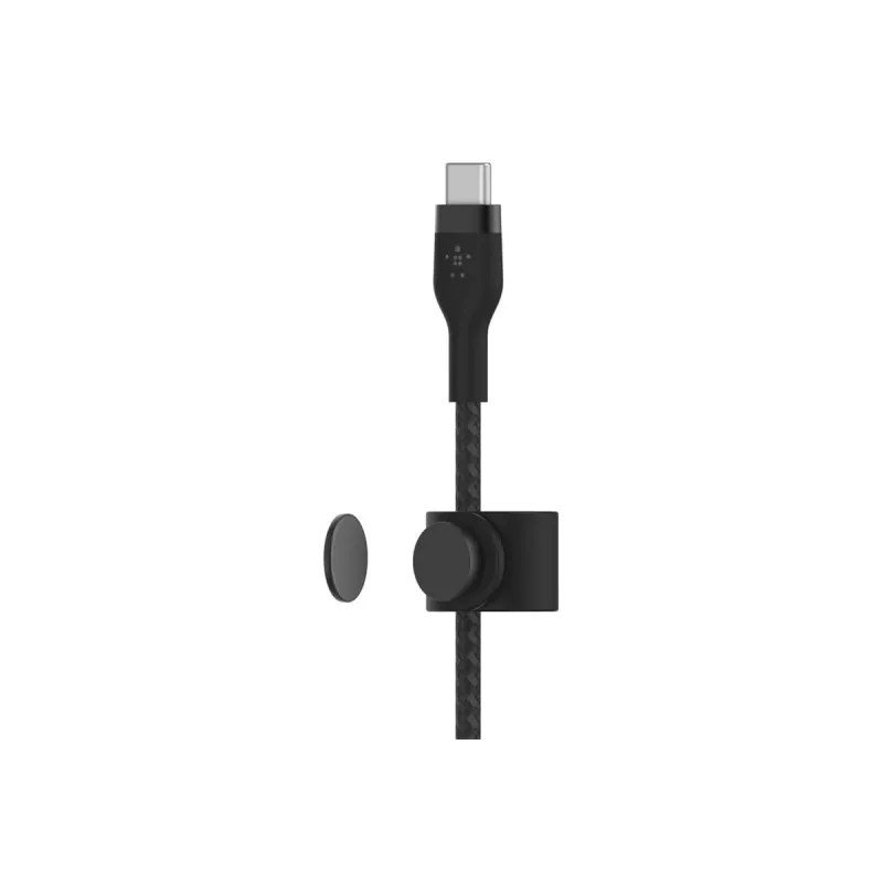 Καλώδιο BoostCharge USB-C/USB-C πλεκτό σιλικόνης 2 m, μαύρο