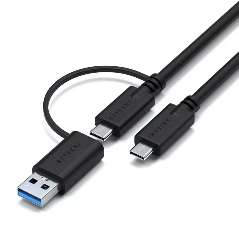 Satechi Triple 4K Display ενσύρματο dock μαύρο ασημί 4K Ultra HD 60 Hz