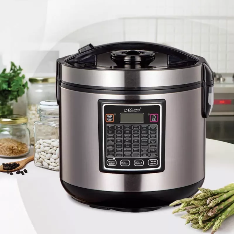 Multicooker Maestro MR-793 5 L, 900 W, ανοξείδωτο/μαύρο, 42 αυτόματα προγράμματα, 40–160 °C