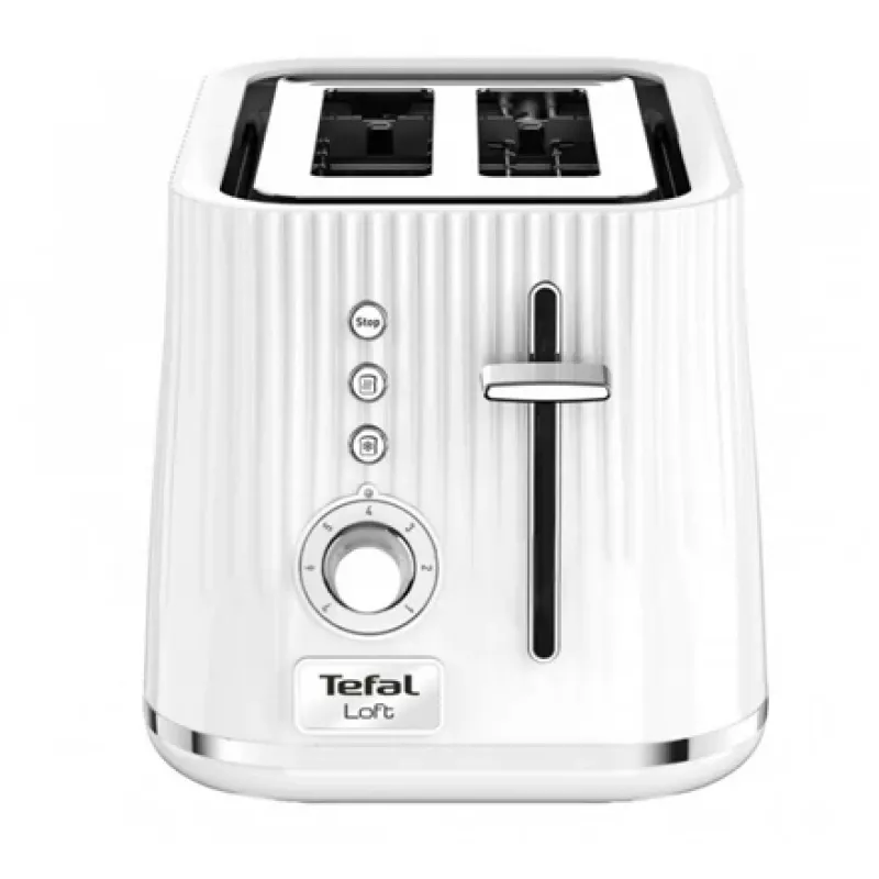 Tefal Loft TT7611 7 2 Φέτες Χρώμιο, Λευκό