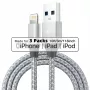 ROLINE - Καλώδιο φόρτισης/δεδομένων iPad/iPhone/iPod - Lightning / USB - USB Type-A, 4 ακίδων (M) - Lightning (M) - 1 m - θωρακισμένο - (USB/USB 2.0) - λευκό (Pa