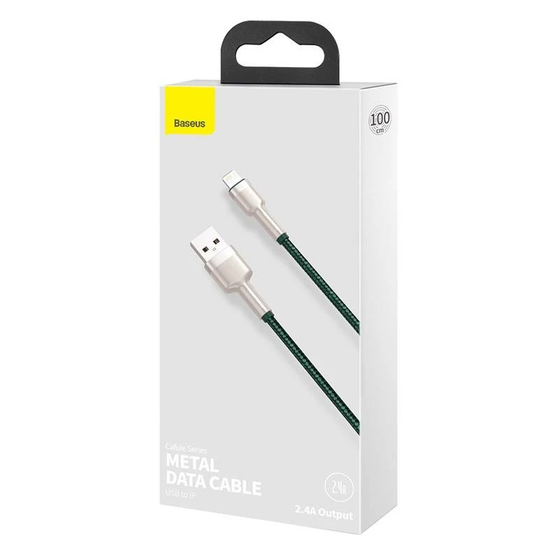 Καλώδιο USB-A σε Lightning Baseus 1 m, πράσινο