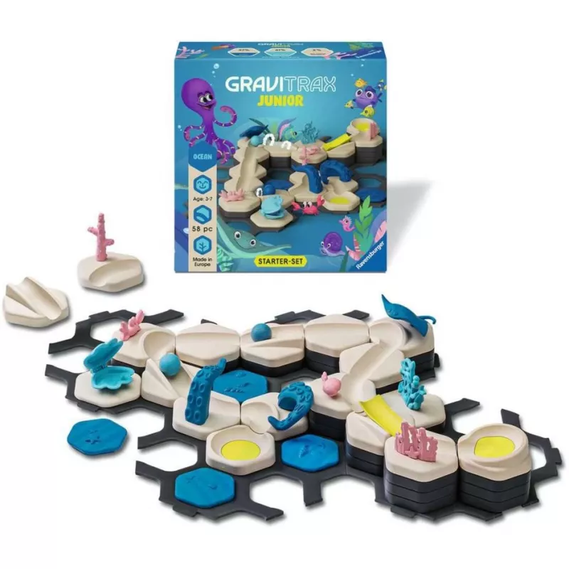 Σετ κατασκευής μαρμάρινης διαδρομής Ravensburger GraviTrax Junior Starter-Set S Wüstenstrecke, Μοντέλο 24585