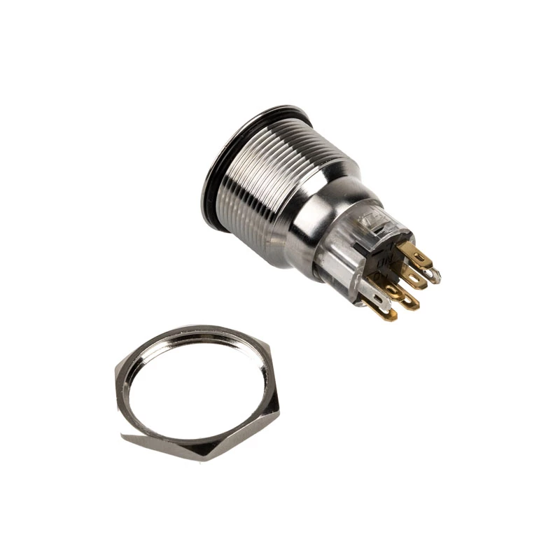 Διακόπτης πίεσης DimasTech Vandalismustaster 22mm Silverline Dot RGB PD215, 22 mm