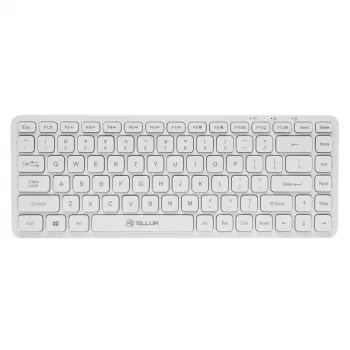 Ασύρματο πληκτρολόγιο Tellur TLL491241 Mini λευκό — συμπαγές layout, ασύρματη σύνδεση