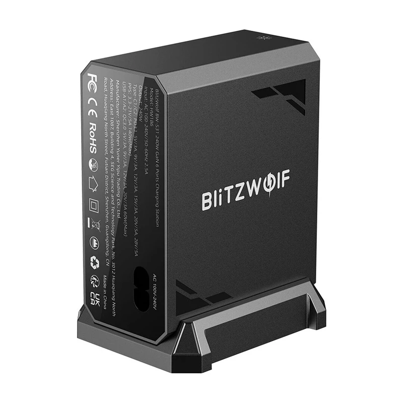 Blitzwolf BW-S31 2xUSB-A, 4xUSB-C, PD, 240W φορτιστής δικτύου