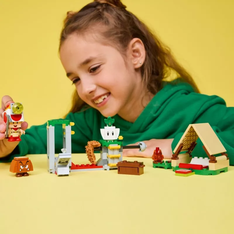 Παιχνίδι κατασκευής LEGO Captain Toads Camp σετ 72040 με διαδραστικές λειτουργίες Super Mario
