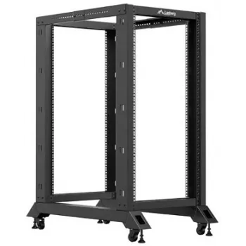 Lanberg Open Rack 22U Μαύρο (22HE, 19-ιντσών rack), Server rack, Μαύρο