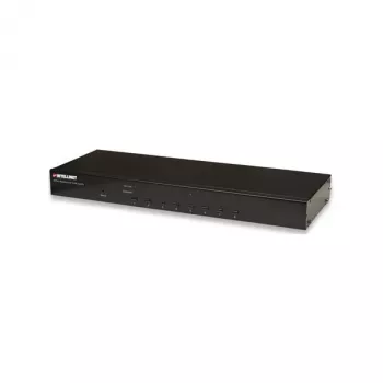 Intellinet 8-Port Rackmount KVM Switch, Combo USB + PS/2, On-Screen-Display, Καλώδια στη συσκευασία (Βύσμα Euro 2-Pin)