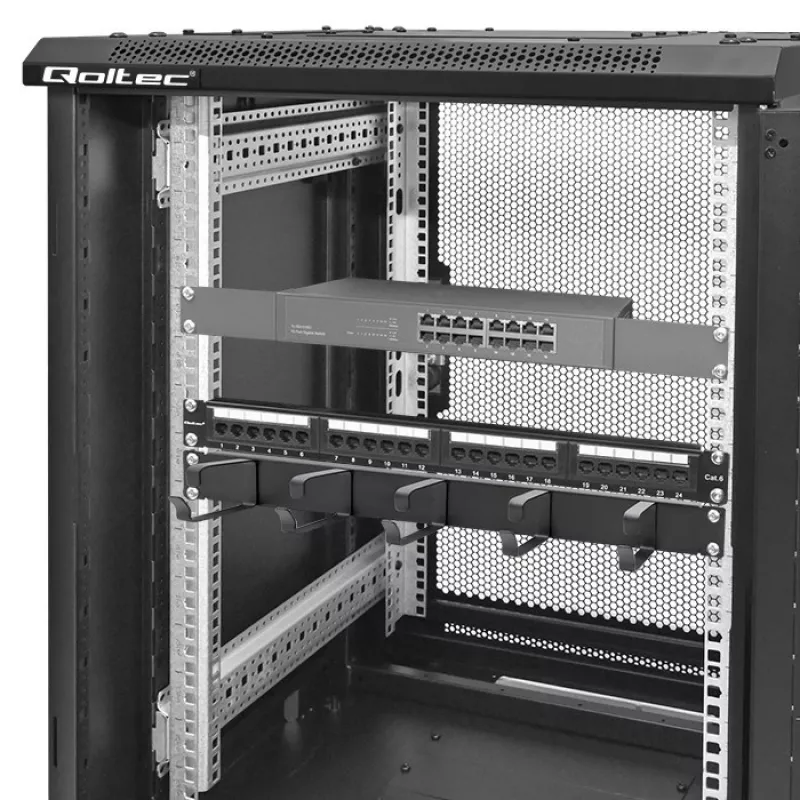 Διαχειριστής καλωδίων QOLTEC 54515 1U για rack 19 ιντσών