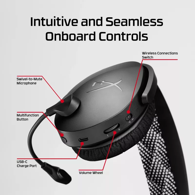 HyperX Cloud Jet - Ασύρματο gaming headset (μαύρο)
