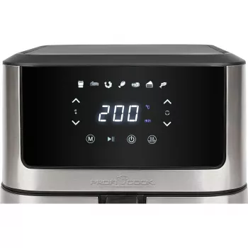 ProfiCook PC-FR 1269 H φριτέζα ζεστού αέρα, 8 l, 1800 W, 80-200 °C, ανοξείδωτο ατσάλι/μαύρο