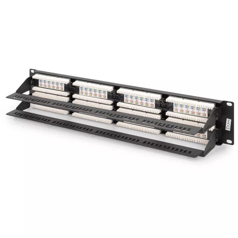DIGITUS - Patch Panel - RJ-45 X 48 - Γκρι, RAL 7035 - 2U - 48 Ports (DN-91648U)