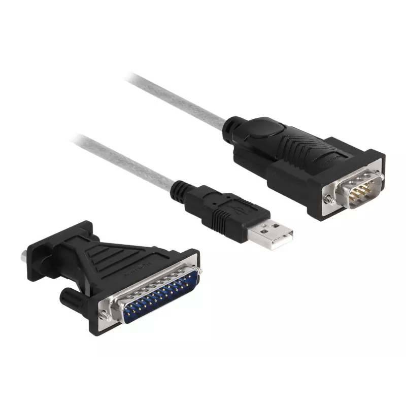 DeLOCK Αντάπτορας USB 2.0 Type-A σε Σειριακό RS-232 D-Sub 9 + D-Sub 25