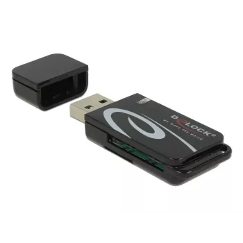 Αναγνώστης καρτών DeLOCK Mini USB 2.0 με υποδοχή SD και micro-SD