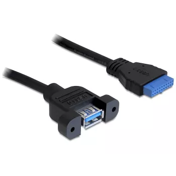 Καλώδιο USB 3.0 F/F DeLOCK 83118 0,5m Μαύρο