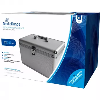 Θήκη MediaRange BOX75 για 200 δίσκους Ασημί