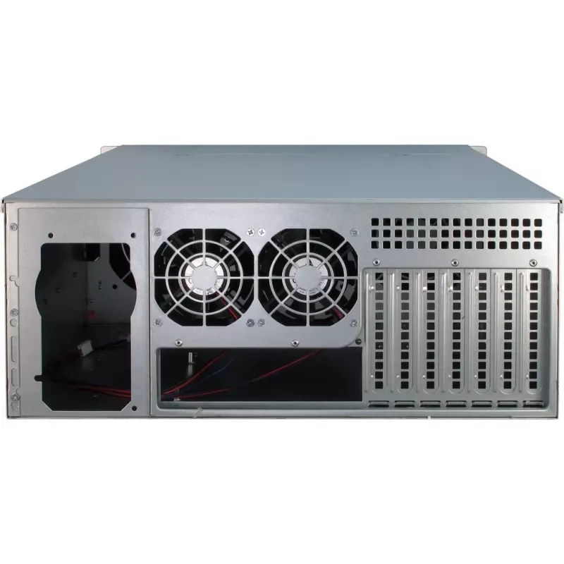 Κουτί διακομιστή Inter-Tech 4U-4424 Rack Μαύρο, Ασημί