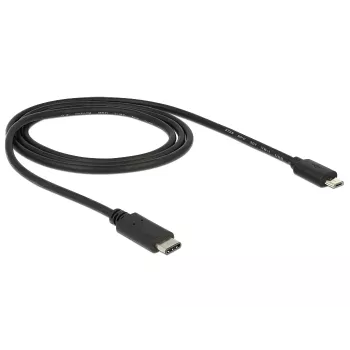 DeLOCK - Καλώδιο USB - 5 ακίδων Micro-USB Type-B (Α) - 24 ακίδων USB Type-C (Α) - 1,0 m (USB 3.1) - μαύρο (83602)