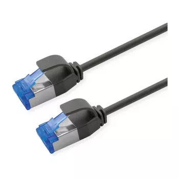 ROLINE Patchkabel Cat.6A (Klasse EA) S/FTP (PiMF), LSOH, PoE, μαύρο, 1 m