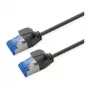 ROLINE Patchkabel Cat.6A (Klasse EA) S/FTP (PiMF), LSOH, PoE, μαύρο, 1 m