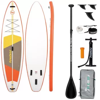FunWater SUP Paddleboard SUPFW69B (πορτοκαλί-λευκό)
