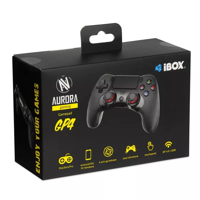 IBox IGP4 Gaming Peripheral μαύρο Bluetooth χειριστήριο παιχνιδιών αναλογικό/ψηφιακό Android, PC, PlayStation 4, iOS