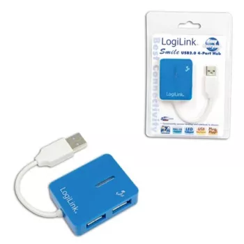 LogiLink USB 2.0 Hub 4 θυρών - Μπλε - Windows 98SE/ME/200/XP/Vista/2003/7 (UA0136)