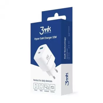 Φορτιστής 33W GaN PD 1xUSB-A+1xUSB-A